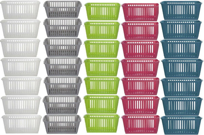 PLASTIC HANDY BASKET STORAGE TIDY ORGANIZER PHARMACY SCHOOL HOME OFFICE