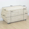 Natural Storage Trunk/Bench Woven Wicker Blanket Big Box/Stool Bedding Toy Chest