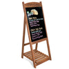 A-Board Pavement Sign Advertising Menu Sandwich Wooden Frame Blackboard Outdoor