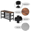 3 Tier Vintage Shoe Bench Rack Storage Shelf Shoes Display Cabinet Seat Metal