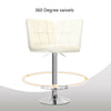 4 x Breakfast Bar Stools Faux Leather Gas Lift Home Kitchen Swivel Chairs White