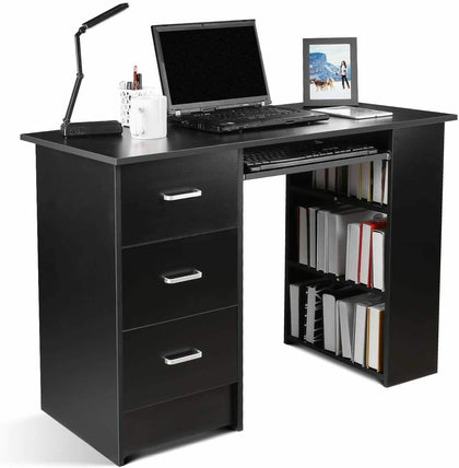 Computer Desk 3 Drawer Office Laptop PC Dressing Writing Study Table Workstation