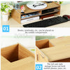 2 Tier Computer Monitor Stand Display Laptop PC/TV Screen Desk Riser Shelf UK