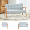 Linen Padded Kids Armchair Sofa Chair Wooden Frame 1-2 Seater Children Furniture