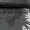 Damask Pattern Wallpaper Floral Leaf Glitter Motif Embossed Vinyl