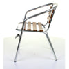 Aluminium Chrome Bistro Table Square Round Stacking Chair Cafe Outdoor Furniture