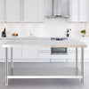 120cm Stainless Steel WorkTop Prep Bench Commercial Catering Table Kitchen Equip