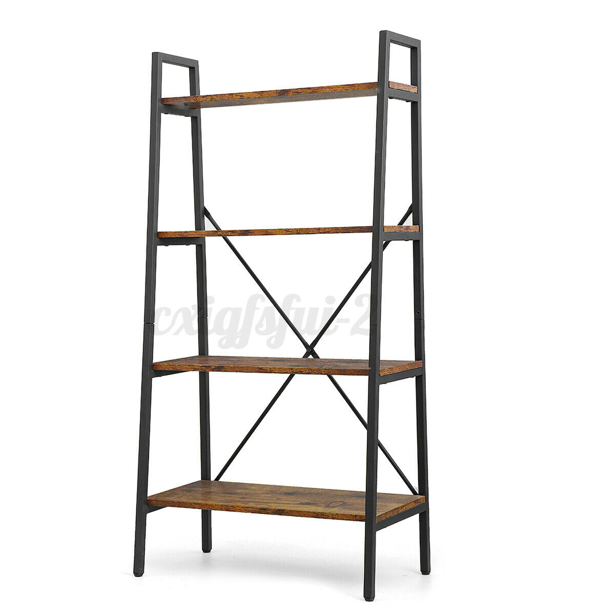 4-Tier Ladder Shelf Bookcase Bookshelf Plant Flower Stand Storage Metal Frame UK