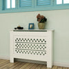 Radiator Cover Wall Cabinet Grill Cabinet Shelf MDF Wood White Rhombic