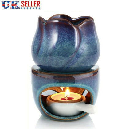 Ceramic Oil Burner Melt Wax Warmer Diffuser Tealight Candle Holder Home Office
