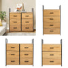3/4/6 Drawers Chest of Drawers Bedroom Storage Cabinet Fabric Organizer Unit Oak