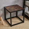 Industrial Side End Coffee Table Sofa Bedside Lamp Stand Rustic Wood Metal Table
