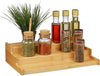 3 Tier Bamboo Organiser Spice Rack Expandable Cupboard Shelf Organiser