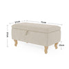 Rectangle Fabric Ottoman Storage Chest Padded Footstool Pouffe Chair Bench Trunk
