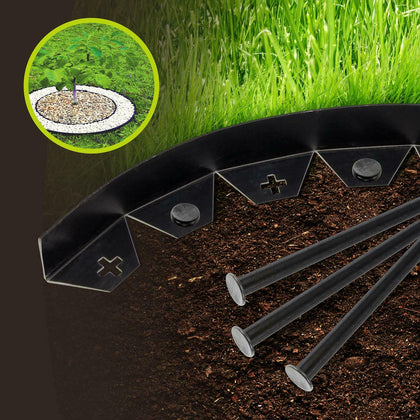 10m BLACK FLEXIBLE PLASTIC GARDEN LAWN GRASS EDGING PLANT BORDER PATHWAYS