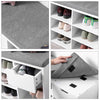 Shoe Bench, Shoe Shelf，Storage Bench with Drawer and Compartments, LHS24WT