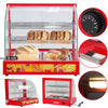 2Tier Commercial HOTFood Pizza Warmer Countertop Cabinet Display Stainless Steel