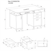 Computer Desk with Storage & A4 Filing Drawer Home Office - Emperor