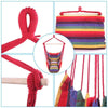 Portable Hanging Hammock Chair Swing Seat w/ Pillow Rope Garden Yard In/Outdoor