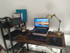 Industrial Computer Desk Shelf Storage Vintage Writing Office Workstation Table
