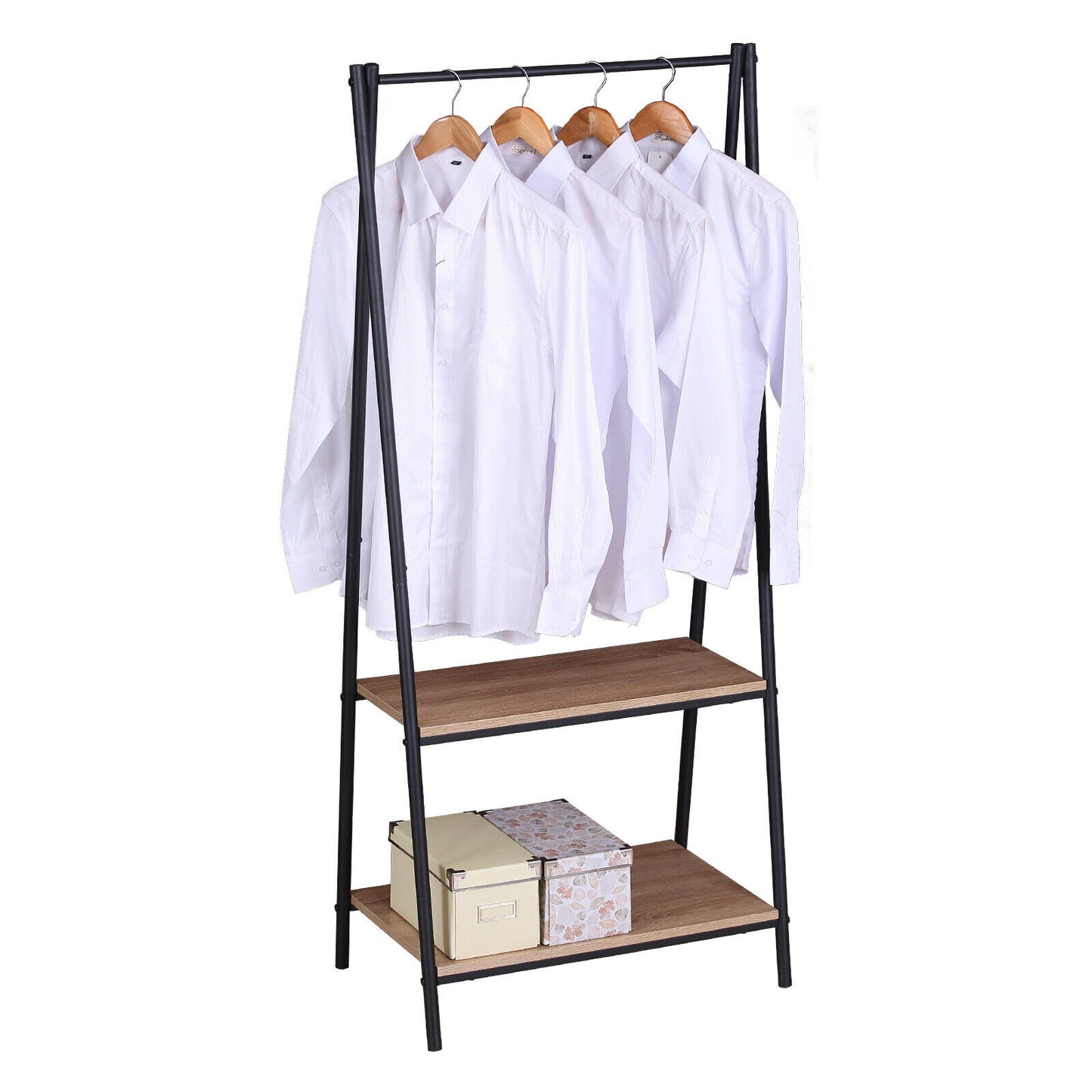 Clothes Rail Rack Garment Dress Hanging Display Stands Shoe Storage Shelf Metal