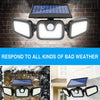 74 LED Solar Powered PIR Motion Sensor Lamp Outdoor Garden Security Wall Lights