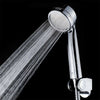 Chrome jet Water Shower Head Super Low Pressure Boosting Bath Saving Pinhole Abs