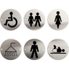 Metal Lavatory Restroom Washroom Toilet Door WC Sign Mens Ladies Unisex Disabled