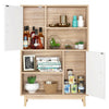 Cupboard Storage Sideboard Display Cabinet Freestanding Bookcase with Doors