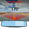 4.3'' HD Dual Lens Car DVR Dash Cam Front and Rear Mirror Camera Video Recorder