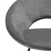 BTFY Grey Velvet Accent Chair w/ Metal Legs | for Bedroom, Dining & Living Room