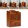 Retro Wall/Desktop Wooden Drawers Storage Cabinet Organiser Cosmetic Jewelry Box