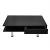 Square Coffee Table Tea Tables with 2 Storage Drawers Home Living Room UK STOCK