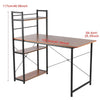 Wooden Computer Desk With Shelves Laptop Study Pc Table Home Office Corner Desk