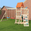 Kids Wooden Swings Slide Set Climbing Wall Frame Garden Play With Slide Sandpit