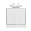 Under Sink Cabinet Cupboard Unit w/2 Doors Storage Bathroom Furniture White