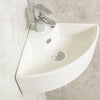 Small Corner Basin Sink Bathroom Cloakroom Wall Corner Ceramic Wall Hung