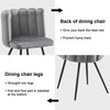 Modern Home Dining Chairs Soft Velvet Petal Backrest Dresser Chair Grey / Pink