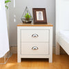 White Bedroom Bedside Table Unit Cabinet Nightstand with 2 Drawers Chest Desk UK