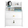 White Bedside Table Drawer Cabinet Small Side End Table Nightstand Storage Shelf