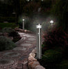 PIR LED Bollard Garden Lamp Post Stainless Steel Outdoor Motion Sensor Light