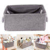Fabric Storage Box Plain Foldable Collapsible Rope Handles Storage Cubes Basket