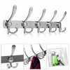 2PCS 15 Hooks Coat Clothes Door Holder Rack Wall Mounted Hanger Stainless Steel