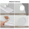 Hollywood Vanity Make Up Mirror with Lights 18-LED Tabletop Wall Metal 80x62cm