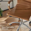 Ex Display Desk Chair, Tan Faux Leather Adjustable Height, Swivel Home Office
