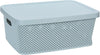 Small Large Plastic Storage Box with Lid Kitchen Home Office Basket Container