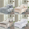 3 Piece Silk Satin Duvet Cover Crushed Velvet Quilt Bedding Set Double King Size