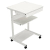 Small Rolling Computer Desk Study Writing Desk Home Office PC Table Laptop Stand