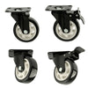 4 X Heavy Duty Swivel Castor Wheels Trolley 100mm Furniture Casters Rubber 600kg