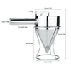 Stainless Steel Piston Funnel with Support for Sauce Cream Dosing Hand Funnel